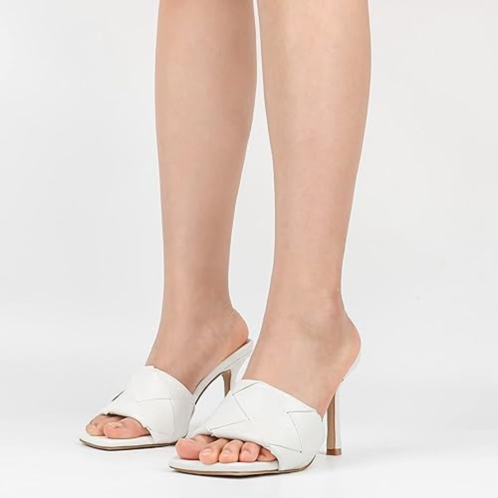 Women's Sandals Square Toe Stiletto Heel Cushioned Classic Sandals Everyday Wear